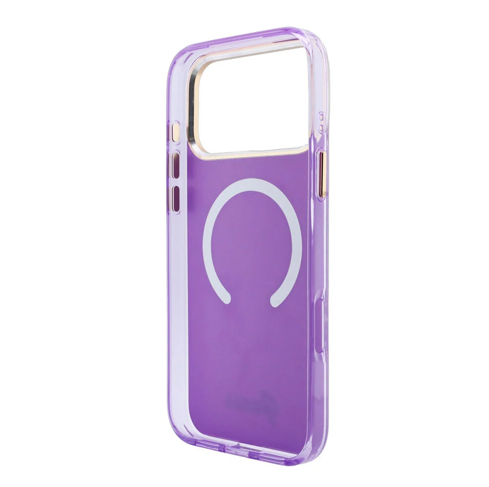 Guess iPhone 17 Pro Max Back-Cover hul - HC Magsafe IML Shell Script Metal - Lila