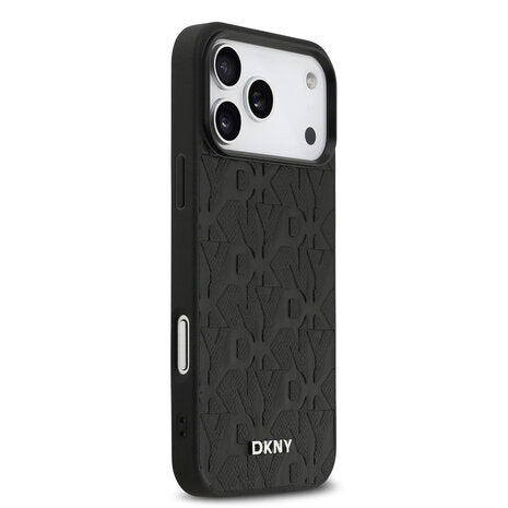 DKNY iPhone 17 Pro Max Back-Cover hülle - MagSafe - Grid Pattern - Schwarz