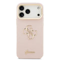Guess iPhone 17 Pro Max Back-Cover hul - HC Grained PU Big 4G & Stand Camera - Rosa