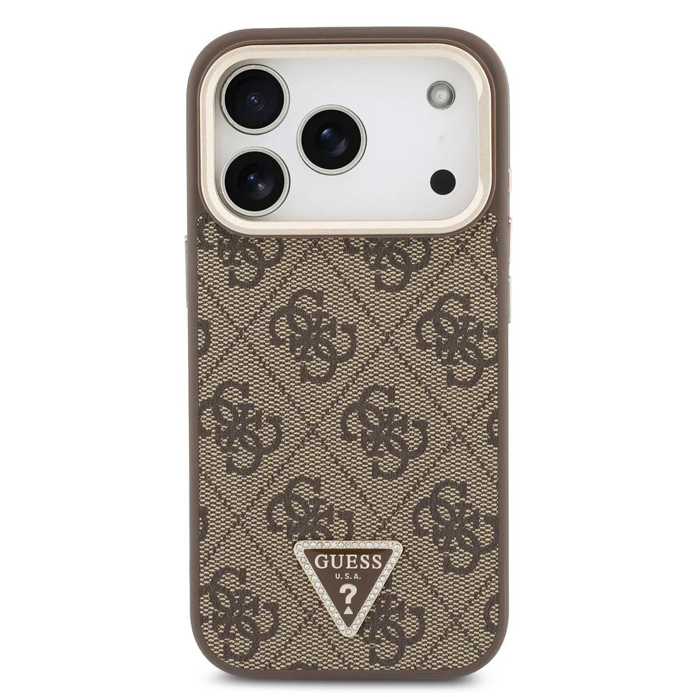 Guess iPhone 17 Pro Max Back-Cover hul - HC Grained PU Big 4G & Stand Camera - Rosa