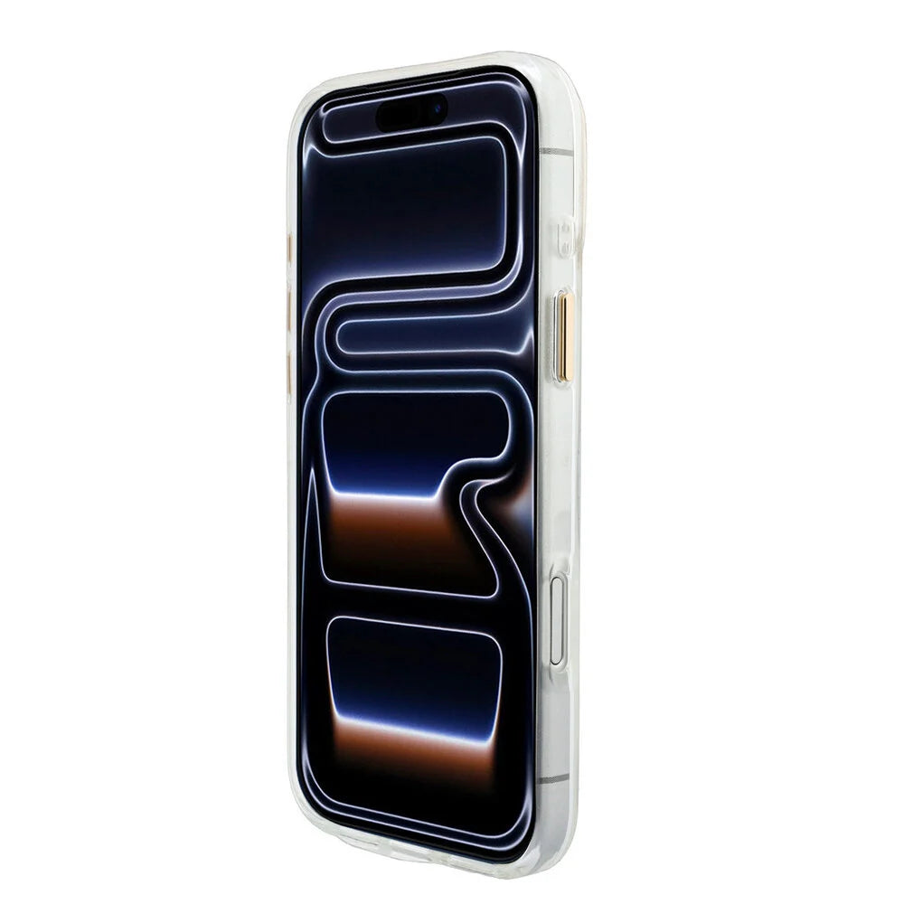 Guess iPhone 17 Pro Max Back-Cover hul - HC Magsafe IML Shell Script Metal - Weiß