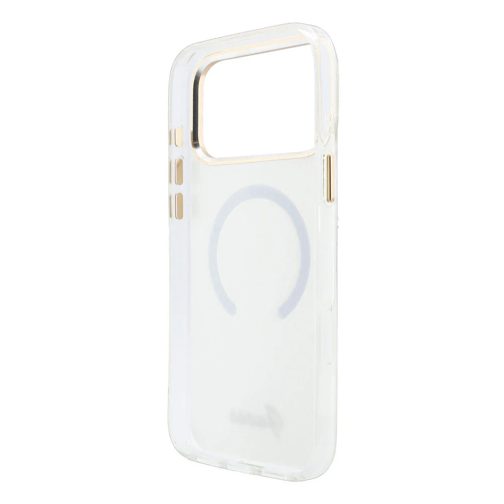 Guess iPhone 17 Pro Max Back-Cover hul - HC Magsafe IML Shell Script Metal - Weiß