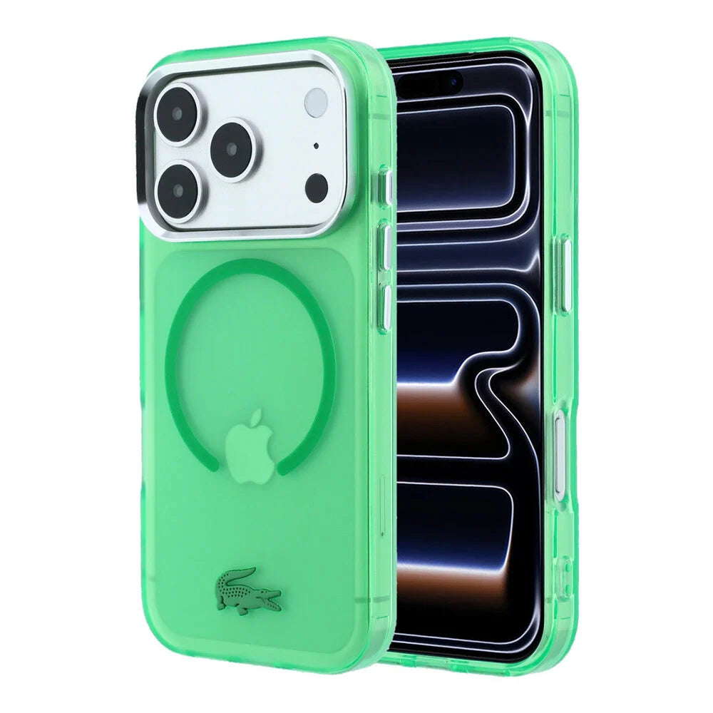 Lacoste iPhone 18 Pro Max Back-Cover hul - HC Magsafe IML Frosted Estragon - Grün