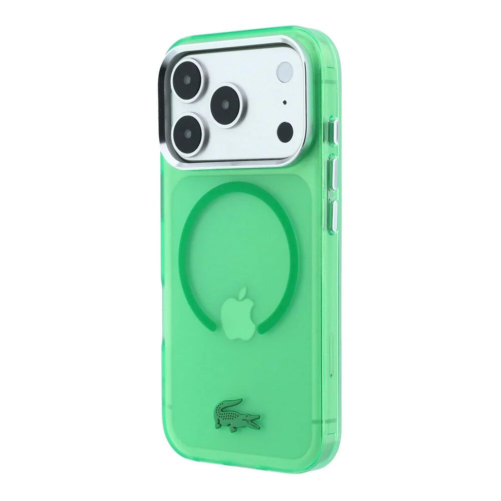 Lacoste iPhone 18 Pro Max Back-Cover hul - HC Magsafe IML Frosted Estragon - Grün
