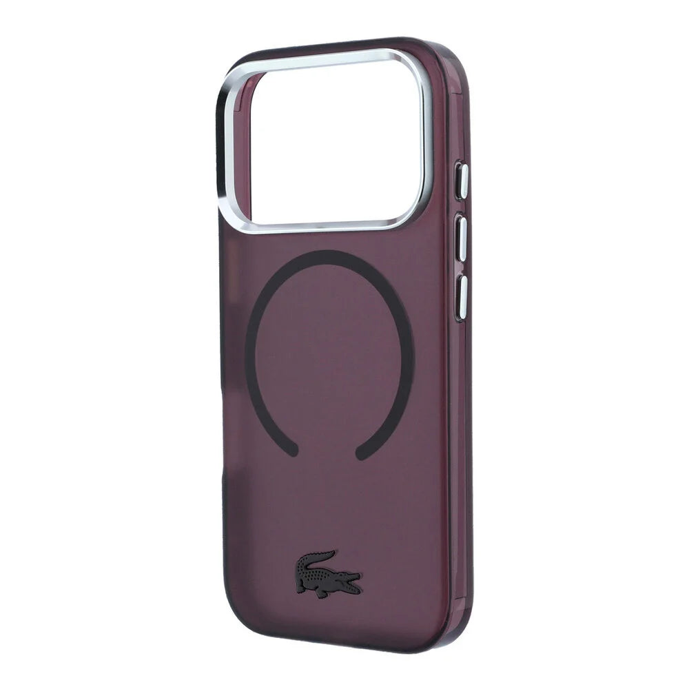 Lacoste iPhone 18 Pro Max Back-Cover hul - HC Magsafe IML Frosted - Burgundy