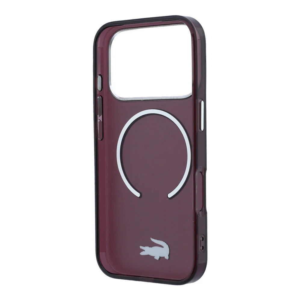 Lacoste iPhone 18 Pro Max Back-Cover hul - HC Magsafe IML Frosted - Burgundy