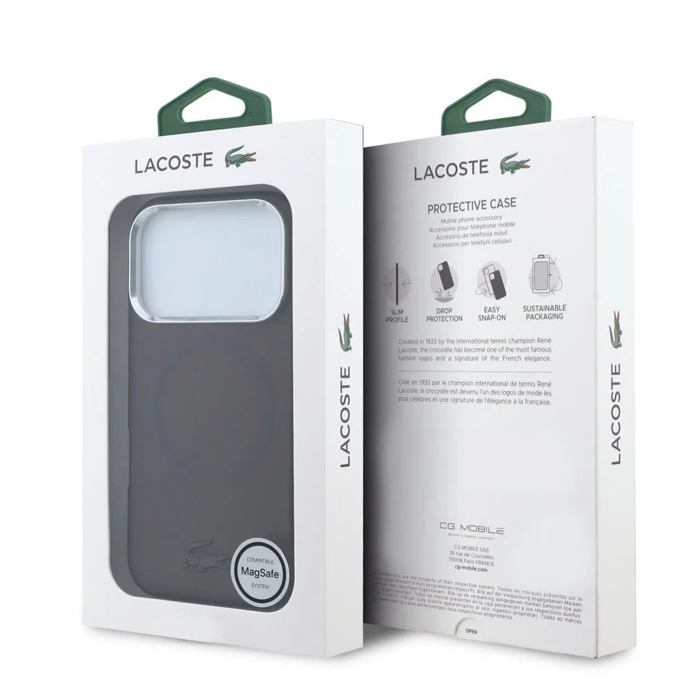 Lacoste iPhone 18 Pro Max Back-Cover hul - HC Magsafe IML Frosted - Burgundy