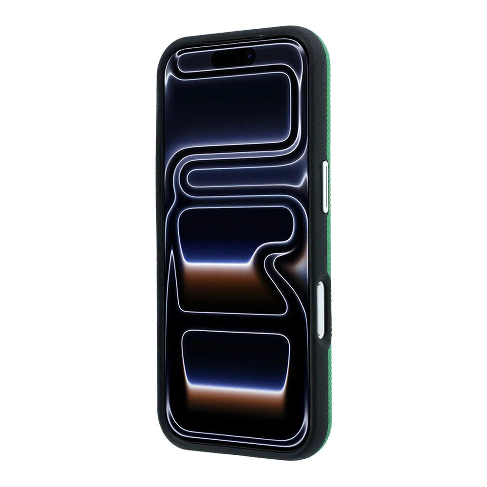 Lacoste iPhone 18 Pro Max Back-Cover hul - HC Magsafe PVC Petit Pique Embossed Estragon - Olive
