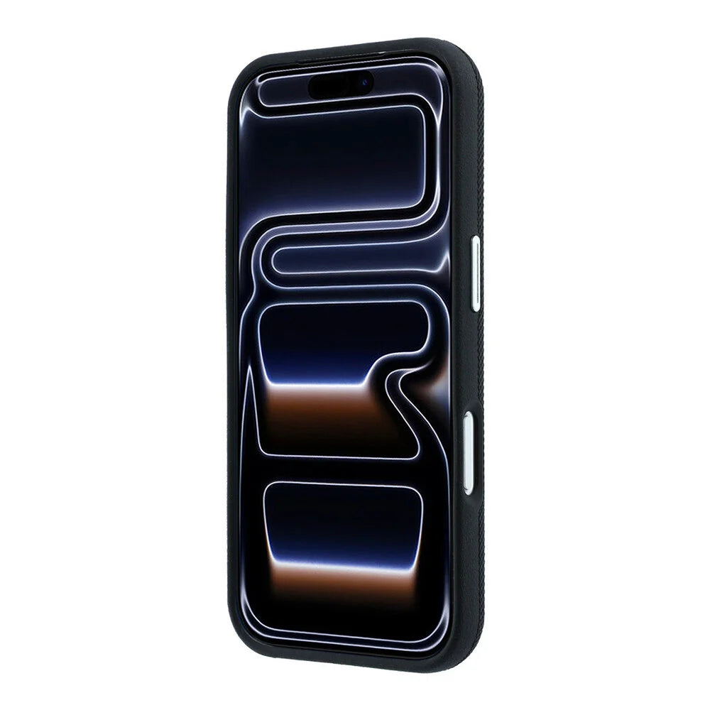 Lacoste iPhone 18 Pro Max Back-Cover hul - HC Magsafe PVC Petit Pique Embossed - Schwarz
