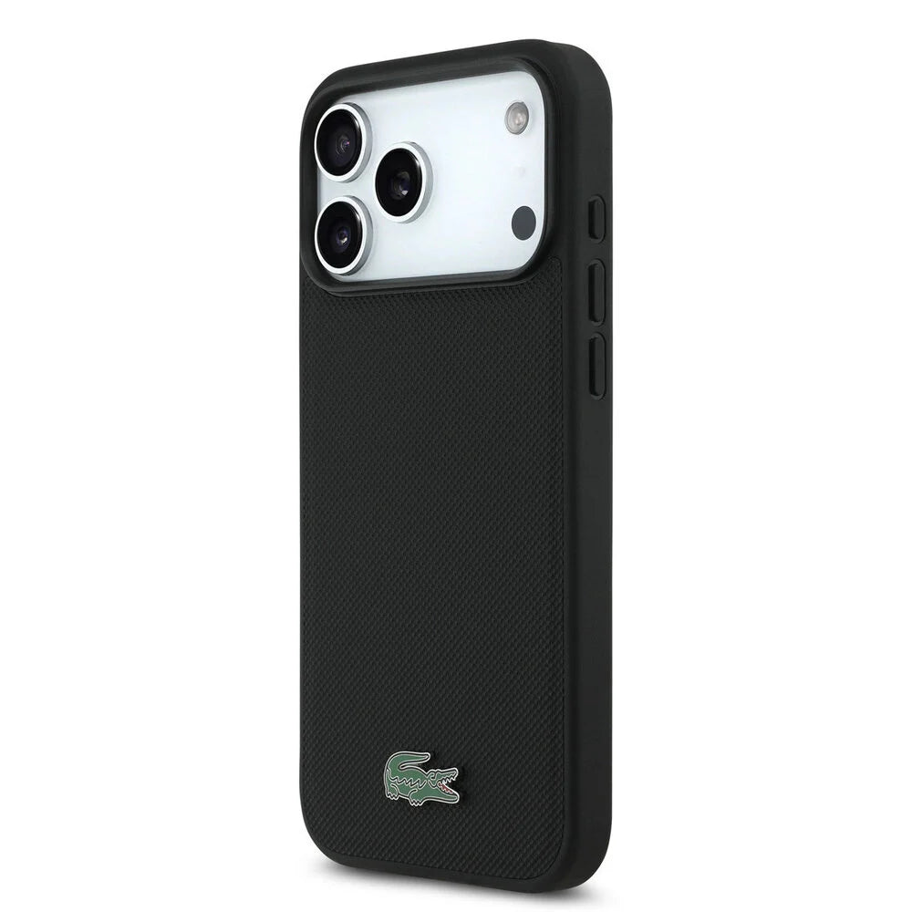 Lacoste iPhone 18 Pro Max Back-Cover hul - HC Magsafe Petit Pique Pvc Lacquer Logo - Schwarz