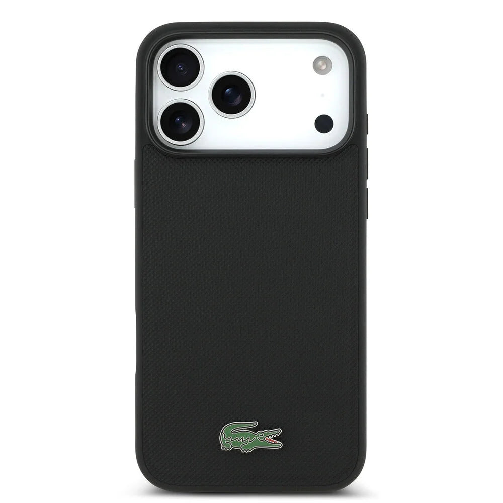 Lacoste iPhone 18 Pro Max Back-Cover hul - HC Magsafe Petit Pique Pvc Lacquer Logo - Schwarz