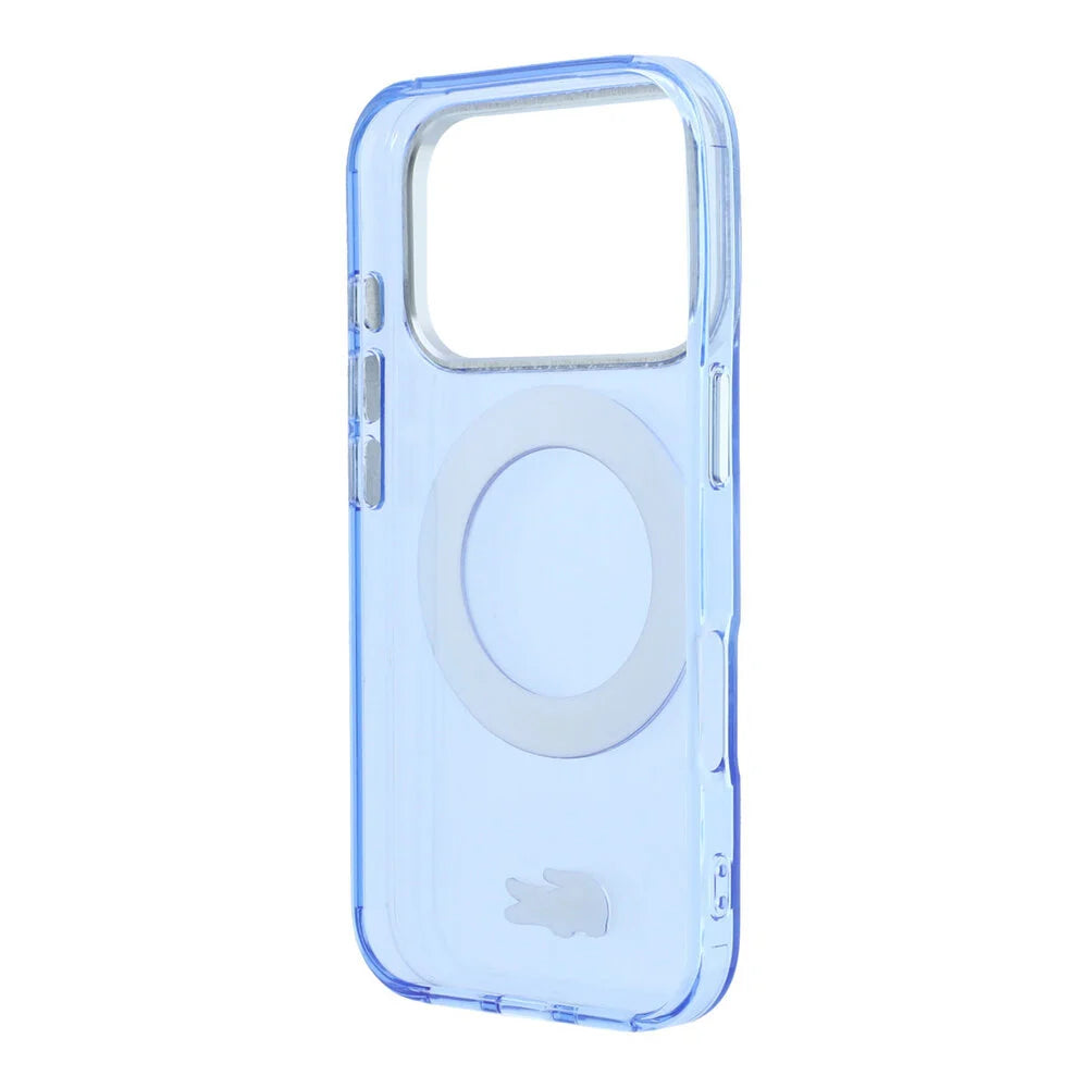Lacoste iPhone 18 Pro Max Back-Cover hul - HC Magsafe IML Glossy Finish With Ring Stand - Hellblau