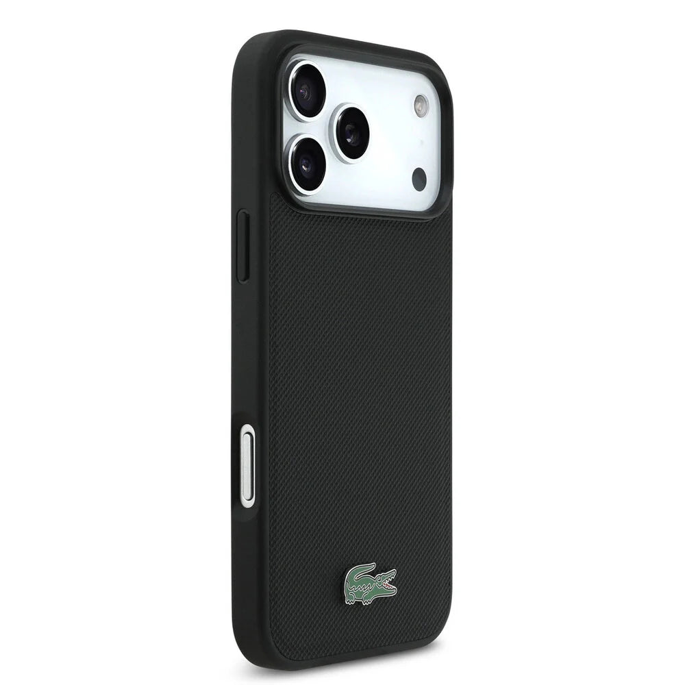 Lacoste iPhone 18 Pro Max Back-Cover hul - HC Magsafe Petit Pique Pvc Lacquer Logo - Schwarz