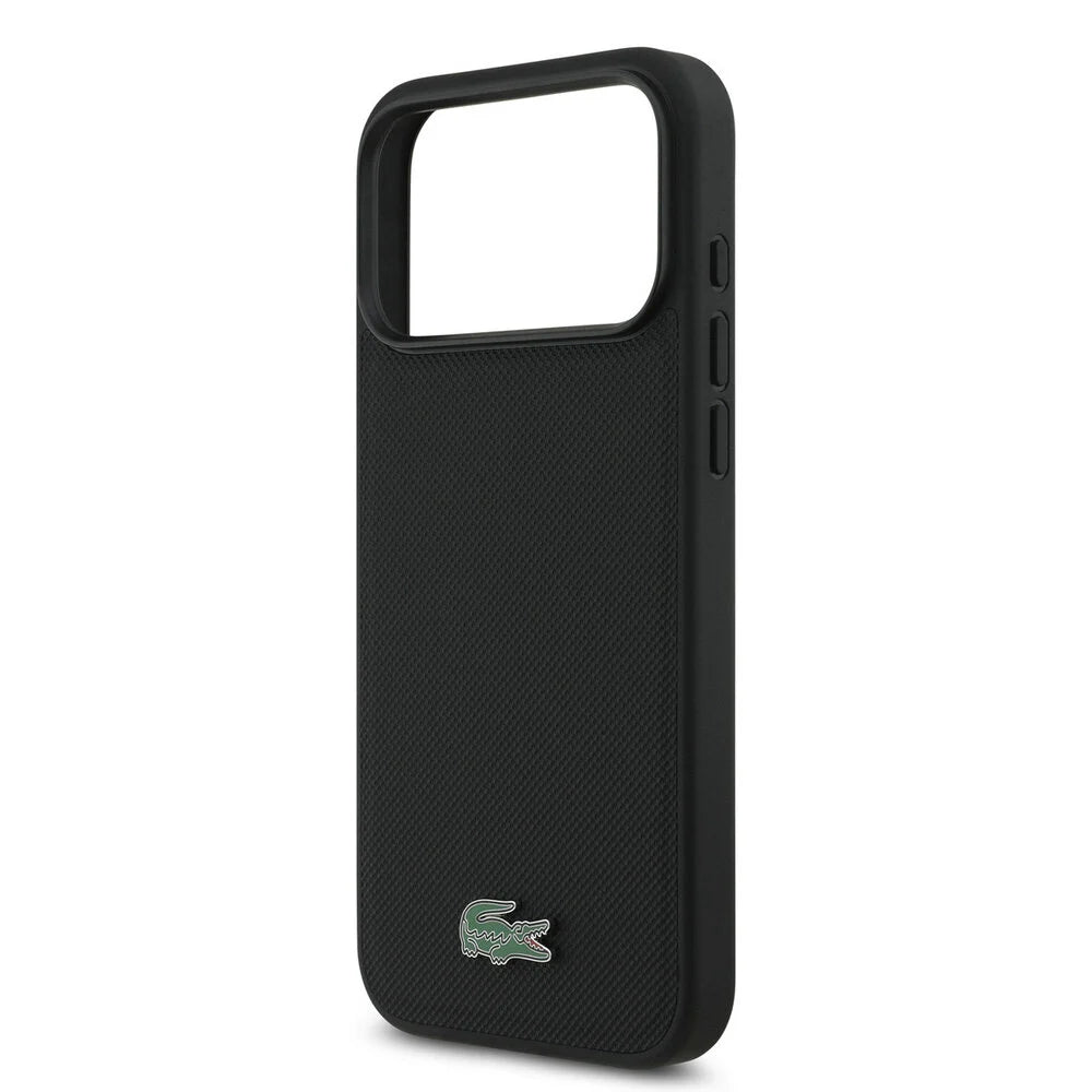 Lacoste iPhone 18 Pro Max Back-Cover hul - HC Magsafe Petit Pique Pvc Lacquer Logo - Schwarz