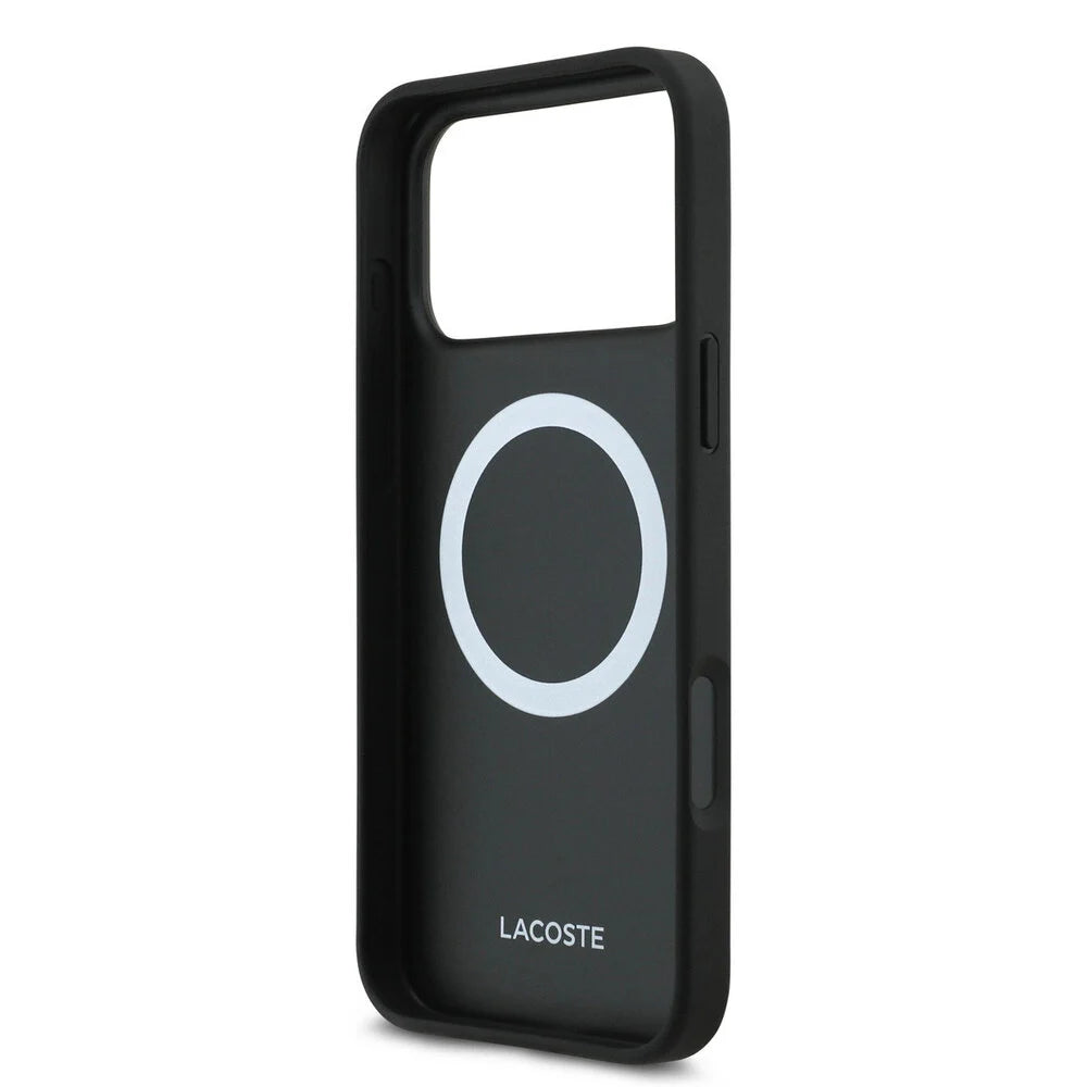 Lacoste iPhone 18 Pro Max Back-Cover hul - HC Magsafe Petit Pique Pvc Lacquer Logo - Schwarz